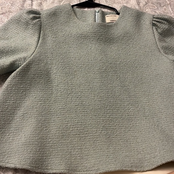Mint tweed top, one size, fit S/M - Picture 5 of 12